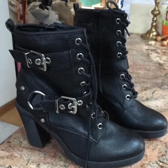 biker boots guess